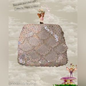 White Sequin Mini clutch ⋆ ☁︎ ⋆⁺₊⋆ ☾ ⋆⁺₊⋆